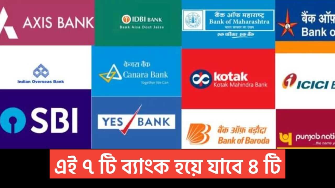 Government Will Merge these 7 banks into 4 public sector bank