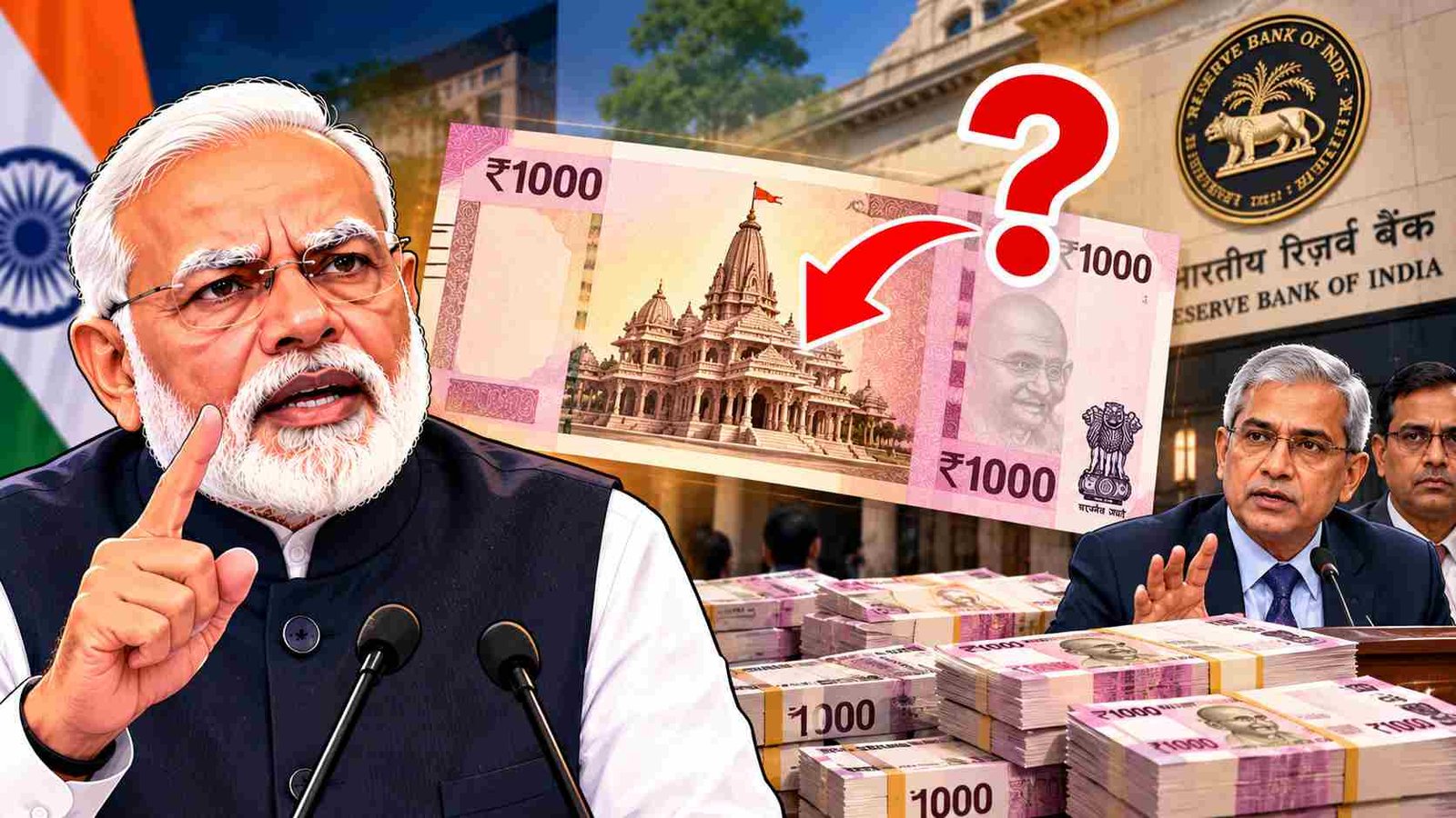 viral 1000 rupees note temple image fact check centre clarification