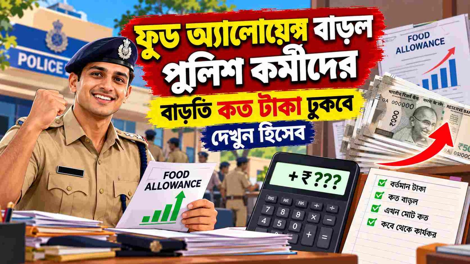 wb police food allowance hike calculation details