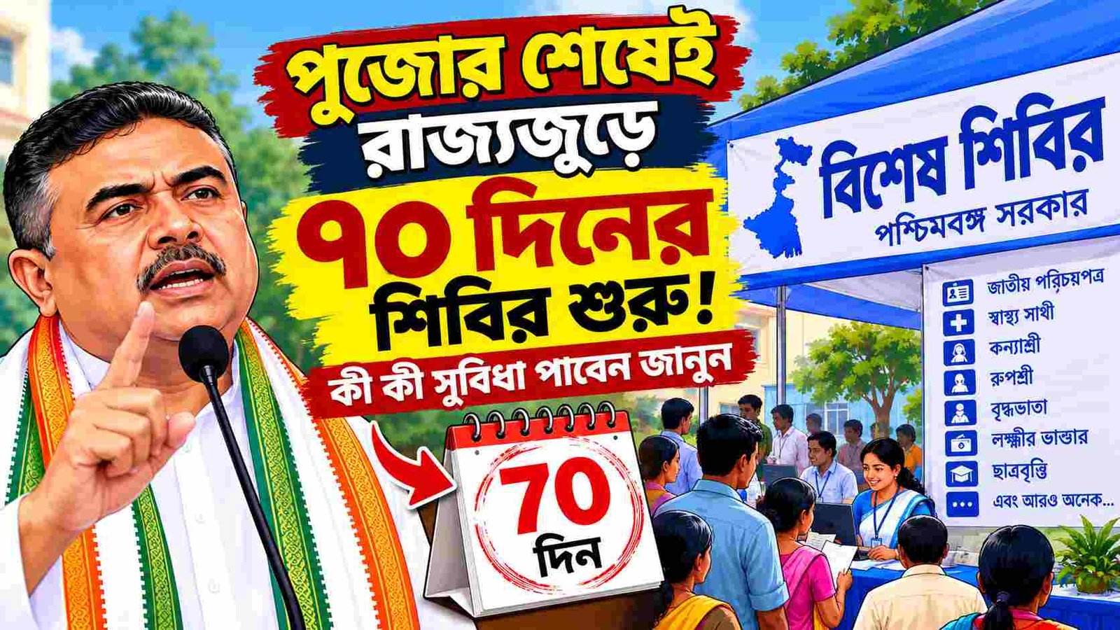 west bengal 70 days special financial inclusion camp benefits details